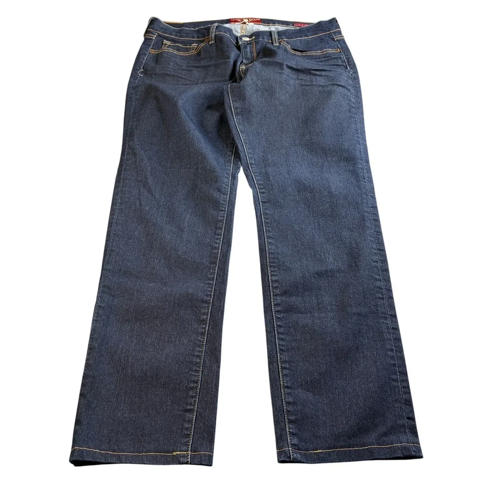Lucky Brand Charlie Skinny Jeans‎ 34x28 Ankle Dark Wash Indigo Stretch Denim